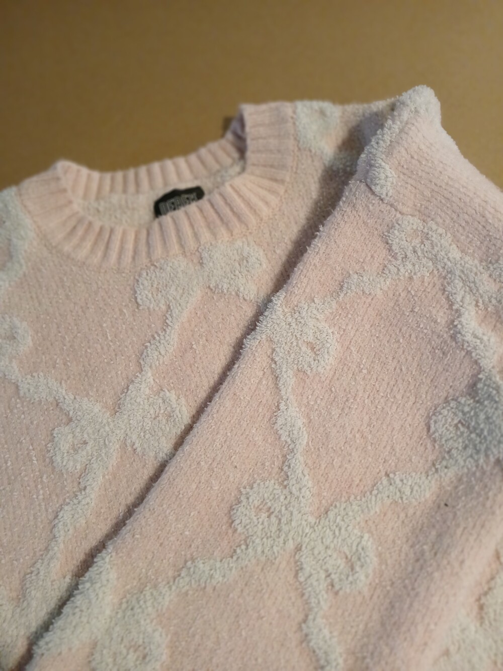 Derek Heart Pink Crew Neck Coquette Cottagecore Sweater Like New